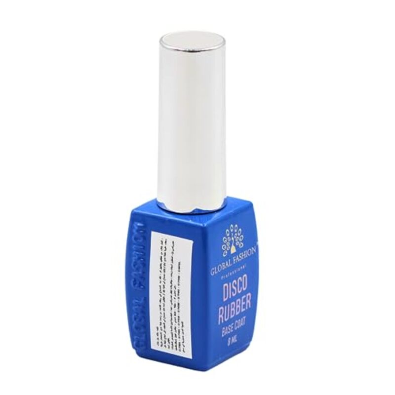 Global Fashion Professional Long Lasting Shine Disco Reflective Rubber Base Nail Polish, 8ml, 05, Blue