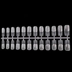 Global Fashion Professional Multi-Shape Gel Tips, 504 Pieces, Square, Clear