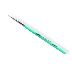 Global Fashion Professional Fine Liner Nail Art Brush, 11mm, Blue