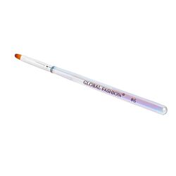 Global Fashion Professional Oval Nail Art Brush, #6, Clear