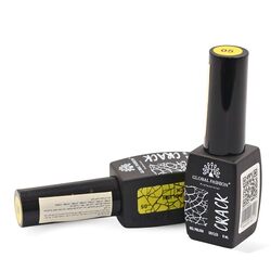 Global Fashion Professional Captivating Cracked Effects Gel Nail Polish, 8ml, No. 05, Yellow