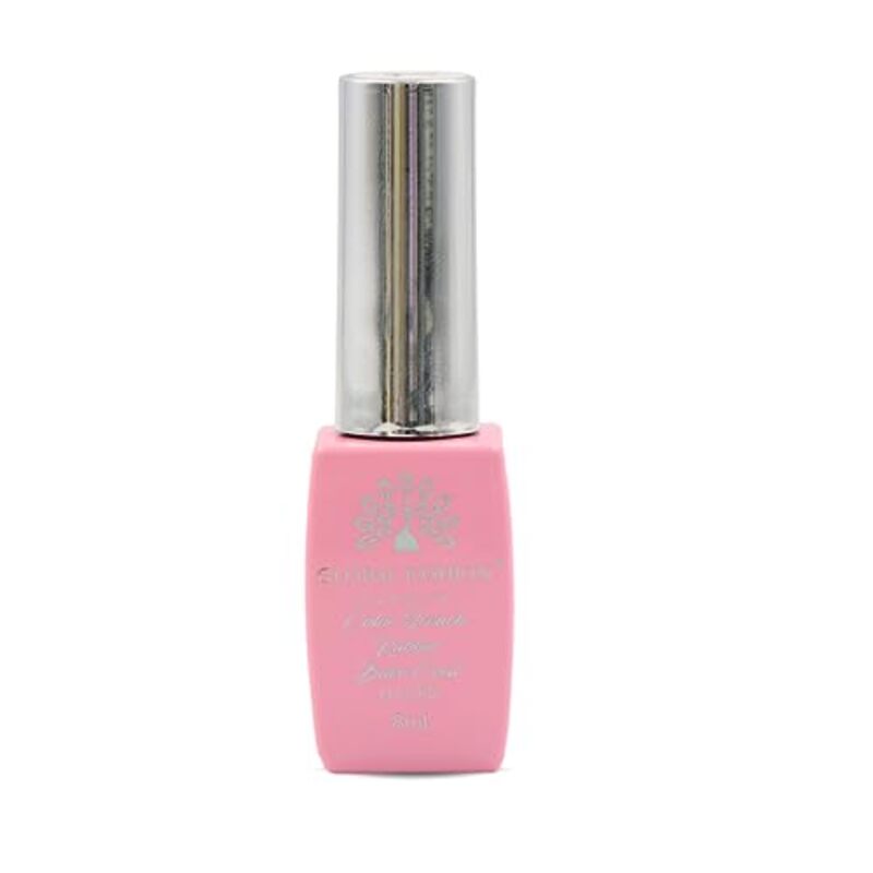 Global Fashion Professional Non-Toxic Flakes Base Coat Nail Polish, Long-Lasting Vegan Cruelty-Free, 8ml, 03, Pink