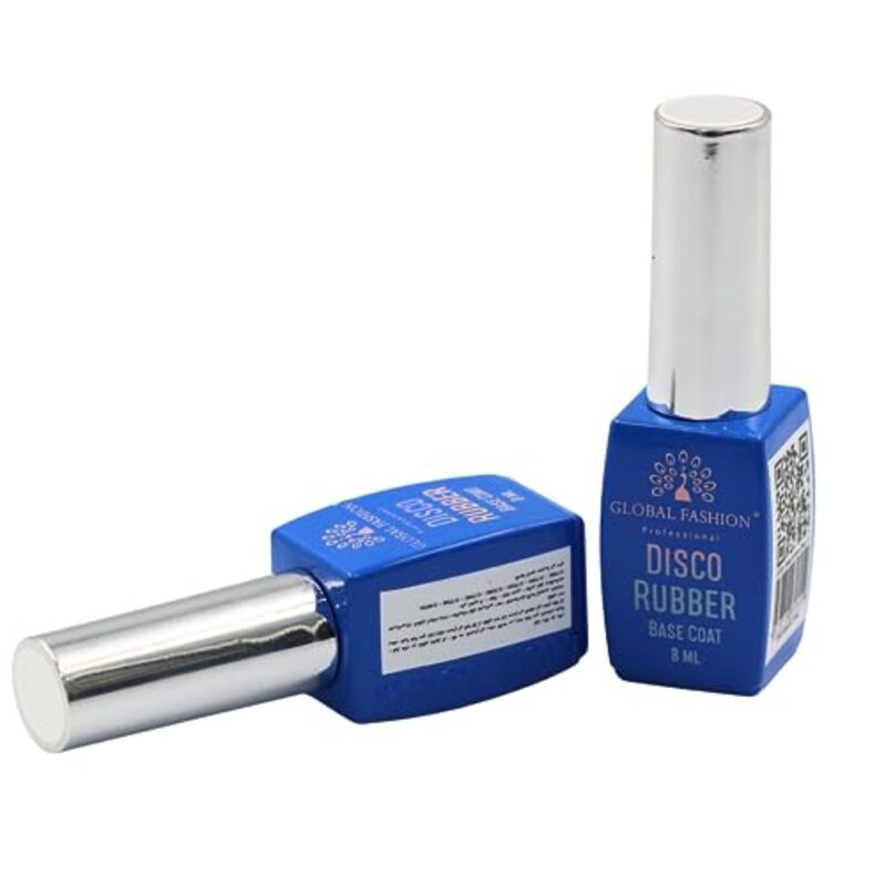 Global Fashion Professional Disco Reflective Rubber Base, 8ml, 01, Silver