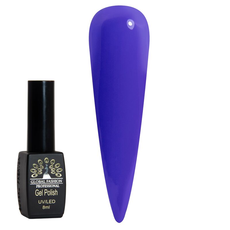 Global Fashion Professional Black Elite Gel Nail Polish, 8ml, 183, Violet