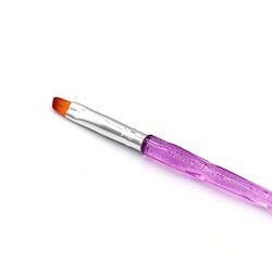 Global Fashion Professional Flat Synthetic Nail Art Brush, #8, Purple