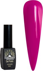 Global Fashion Professional Black Elite Gel Nail Polish, 381 Colors of Long-Lasting Elegance, 8ml, 265, Purple