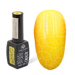 Global Fashion Professional Captivating Cracked Effects Gel Nail Polish, 8ml, No. 05, Yellow