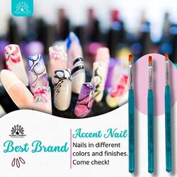 Global Fashion Professional Flat Nail Brush for UV Gel Polish, Multicolour