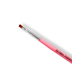 Global Fashion Professional Flat Nail Art Brush, #4, Pink