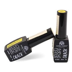 Global Fashion Professional Captivating Cracked Effects Gel Nail Polish, 8ml, No. 05, Yellow