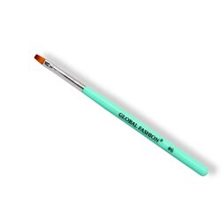 Global Fashion Professional Flat Nail Art Brush, #6, Light Blue