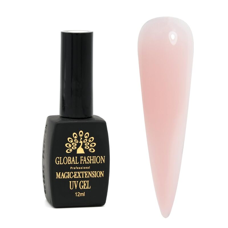 Global Fashion Professional Achieve Stunning Nail Magic Extensions UV Gel, 12ml, 11, Pink
