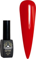 Global Fashion Professional Black Elite Gel Nail Polish, 381 Colors of Long-Lasting Elegance, 8ml, 191, Red