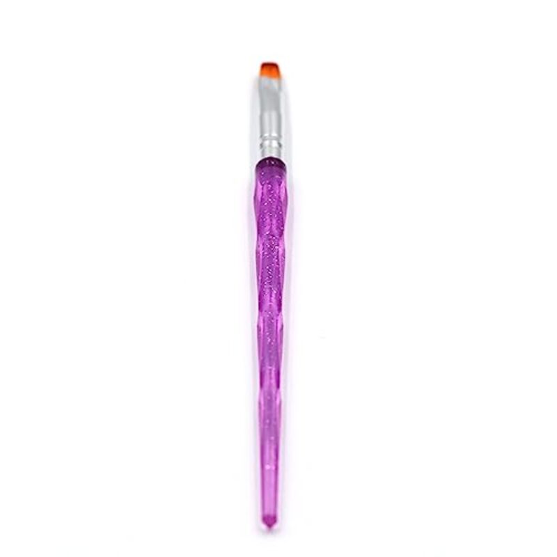 Global Fashion Professional Flat Synthetic Nail Art Brush, #8, Purple