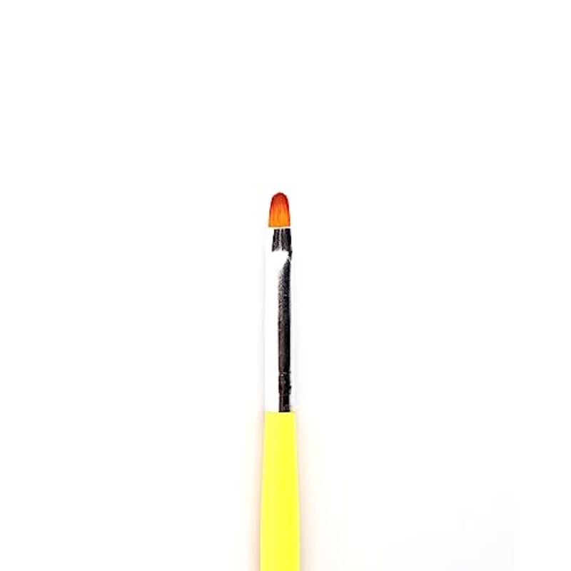 Global Fashion Professional Oval Nail Art Brush, #4, Yellow