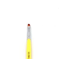 Global Fashion Professional Flat Synthetic Nail Art Brush, #4, Yellow