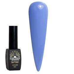 Global Fashion Professional Black Elite Gel Polish, 8ml, 372, Purple