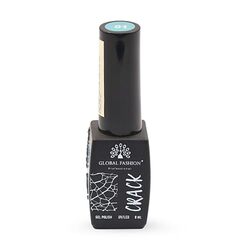 Global Fashion Professional Captivating Cracked Effects Gel Nail Polish, 8ml, No. 01, Blue