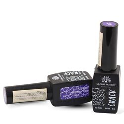 Global Fashion Professional Captivating Cracked Effects Gel Nail Polish, 8ml, No. 10, Purple