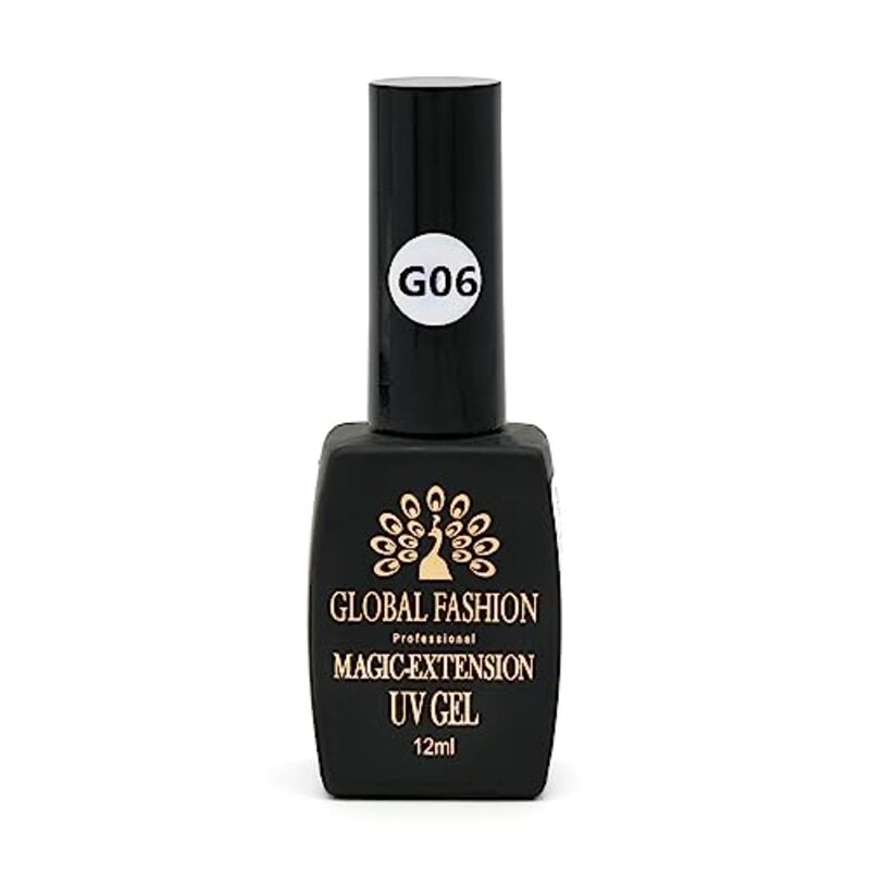 Global Fashion Professional Achieve Stunning Nail Magic Extensions UV Gel, 12ml, 06, Pink