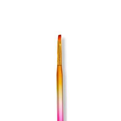 Global Fashion Professional Nail Art Gradient Pen with Flat Synthetic Brush, #6, Multicolour