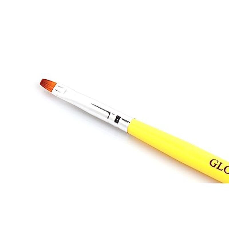 Global Fashion Professional Flat Nail Art Brush , #4, Yellow