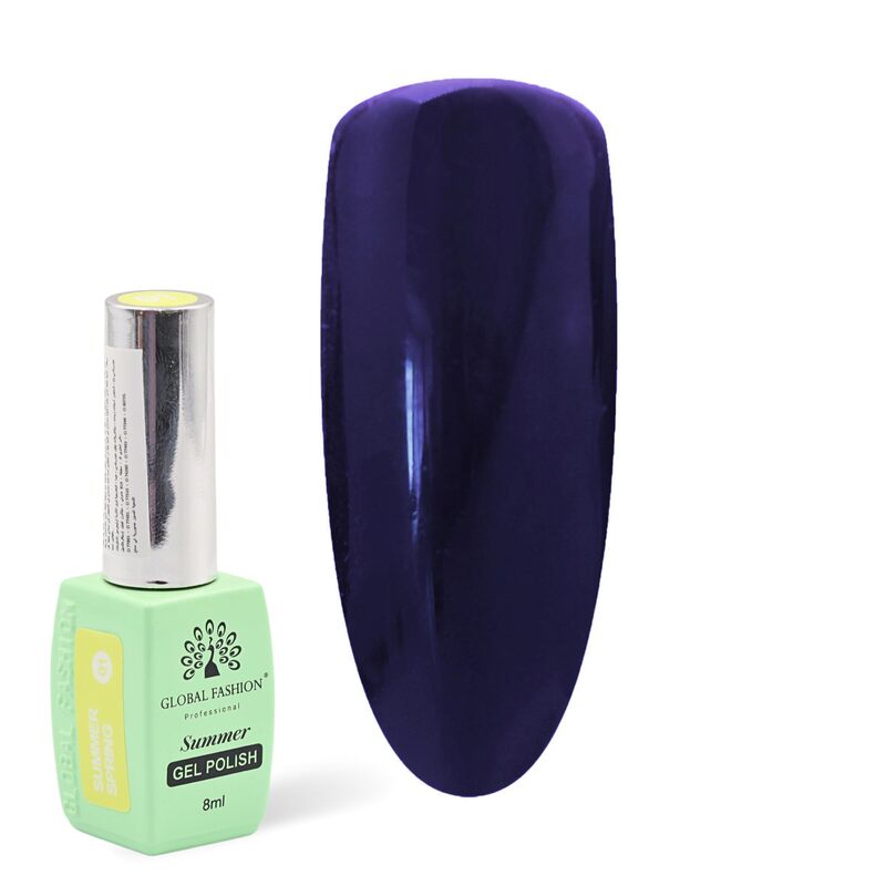 Global Fashion Professional Summer/Spring 36 Colors Collection Gel Nail Polish, Long Lasting Non-Toxic, 8ml, 34, Blue