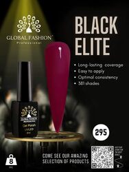 Global Fashion Professional Black Elite Gel Nail Polish, 381 Colors of Long-Lasting Elegance, 8ml, 295, Purple