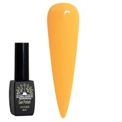 Global Fashion Professional Black Elite Gel Nail Polish, 8ml, 180, Orange