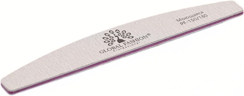 Global Fashion Professional Washable Nail File Set, 150/180, 24 Pieces, White