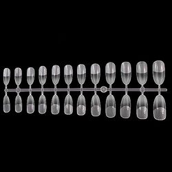 Global Fashion Professional Multi-Shape Gel Tips, 504 Pieces, Oval, Clear