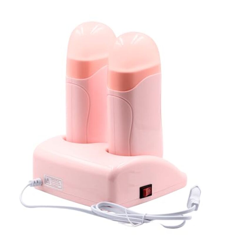 Global Fashion Professional Double Cartridge Wax Heater Set, Pink