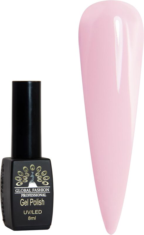 Global Fashion Professional Black Elite Gel Nail Polish, 8ml, 064, Pink