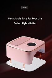 Global Fashion Professional High-Power 15600mAh Rechargeable Cordless UV LED Gel Nail Lamp, 48W, Pink