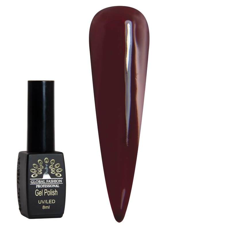 Global Fashion Professional Black Elite Gel Nail Polish, 8ml, 016, Brown