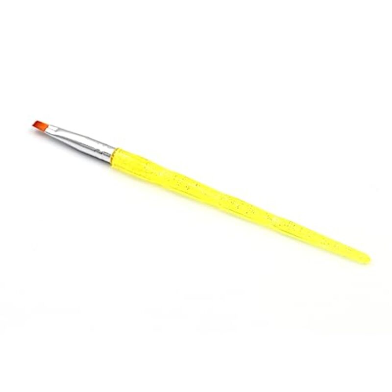 Global Fashion Professional Flat Nail Art Brush, #4, Yellow