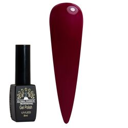 Global Fashion Professional Black Elite Gel Polish, 8ml, 371, Red