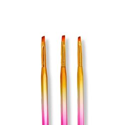 Global Fashion Professional Nail Art Gradient Pen Set, 3 Pieces, Multicolour