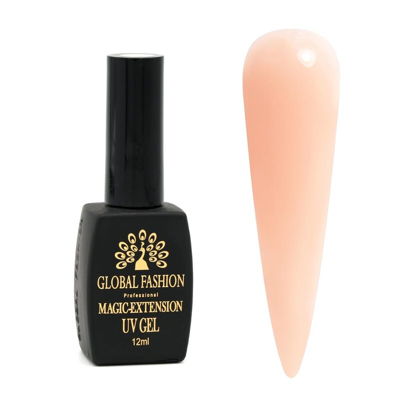 Global Fashion Professional Achieve Stunning Nail Magic Extensions UV Gel, 12ml, 08, Pink