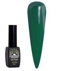 Global Fashion Professional Black Elite Gel Nail Polish, 381 Colors of Long-Lasting Elegance, 8ml, 311, Green