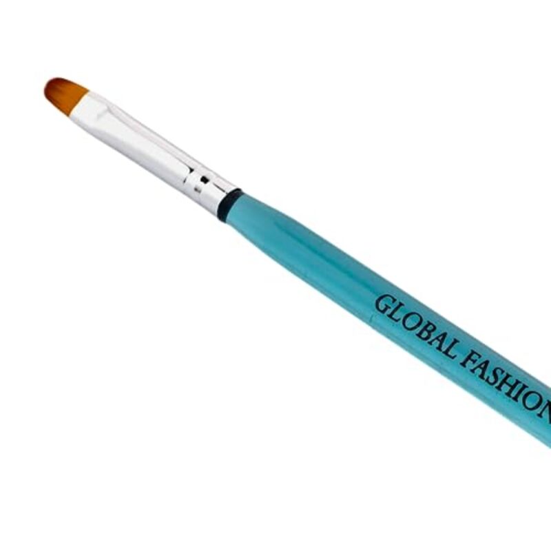 Global Fashion Professional Fine Bristle Nail Art Brush, #8, Blue
