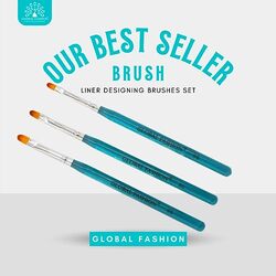 Global Fashion Professional Fine Bristle Nail Art Brush, #6, Blue