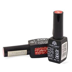 Global Fashion Professional Captivating Cracked Effects Gel Nail Polish, 8ml, No. 06, Red