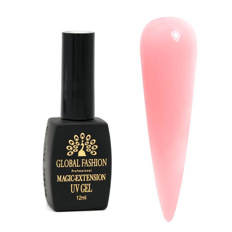Global Fashion Professional Achieve Stunning Nail Magic Extensions UV Gel, 12ml, 12, Pink
