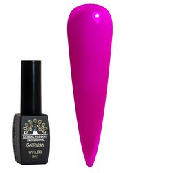 Global Fashion Professional Black Elite Gel Nail Polish, 8ml, 204, Pink