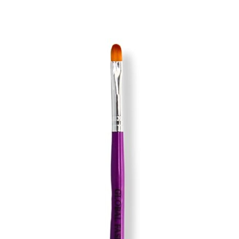 Global Fashion Professional Nail Art Oval Brush, #8, Purple