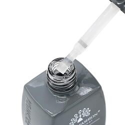 Global Fashion Professional Long-Lasting Fiber Base Coat Nail Polish, 12ml, Grey, Clear