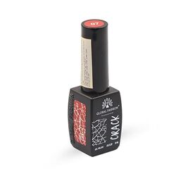 Global Fashion Professional Captivating Cracked Effects Gel Nail Polish, 8ml, No. 07, Red