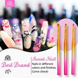Global Fashion Professional Nail Art Gradient Pen UV Gel Brush Manicure Tool, #8, Multicolour