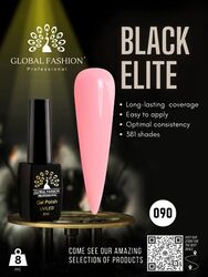 Global Fashion Professional Black Elite Gel Nail Polish, 8ml, 090, Pink